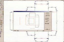 CADソフト展開図画面