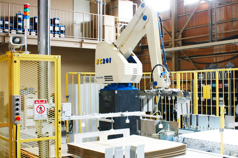 パレタイザーによる積み上げ